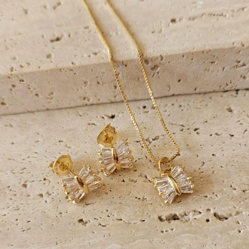 Conjunto Borboleta Navete 45cm