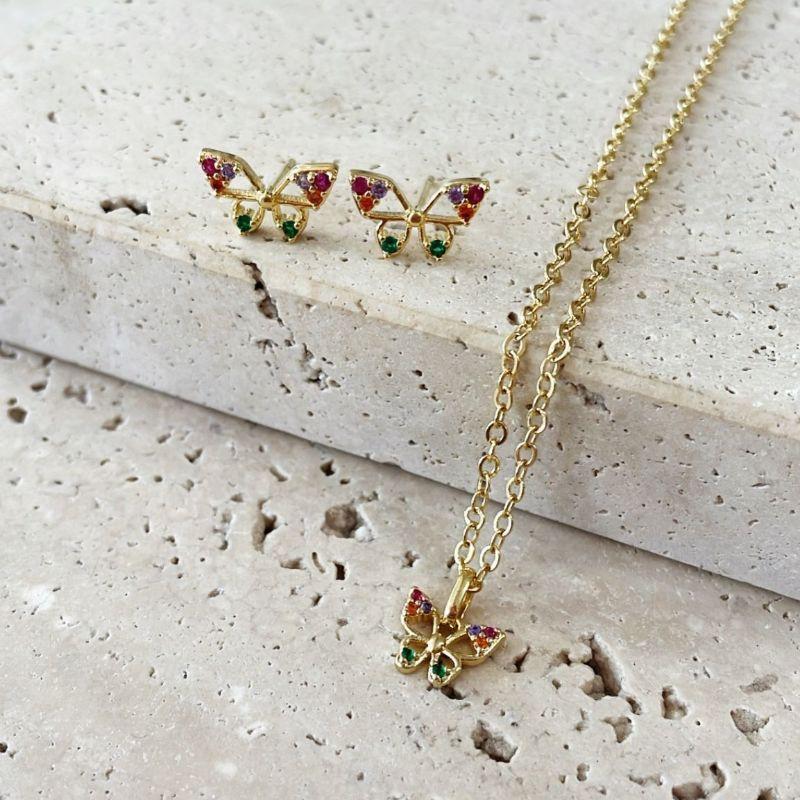 Conjunto Borboletas Colorida Mini 45cm