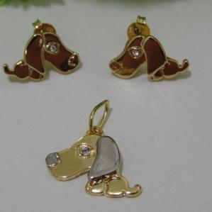 Conjunto Cachorro c/ Strass no Olho