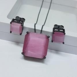 Conjunto Calcedônia Rosa