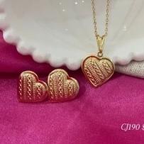 Conjunto Coração Chapa Trabalhada 