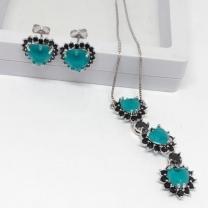 Conjunto Coração Turmalina Paraiba