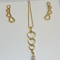 Conjunto Corações Vazado