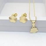 Conjunto Flor Chapa Riscada