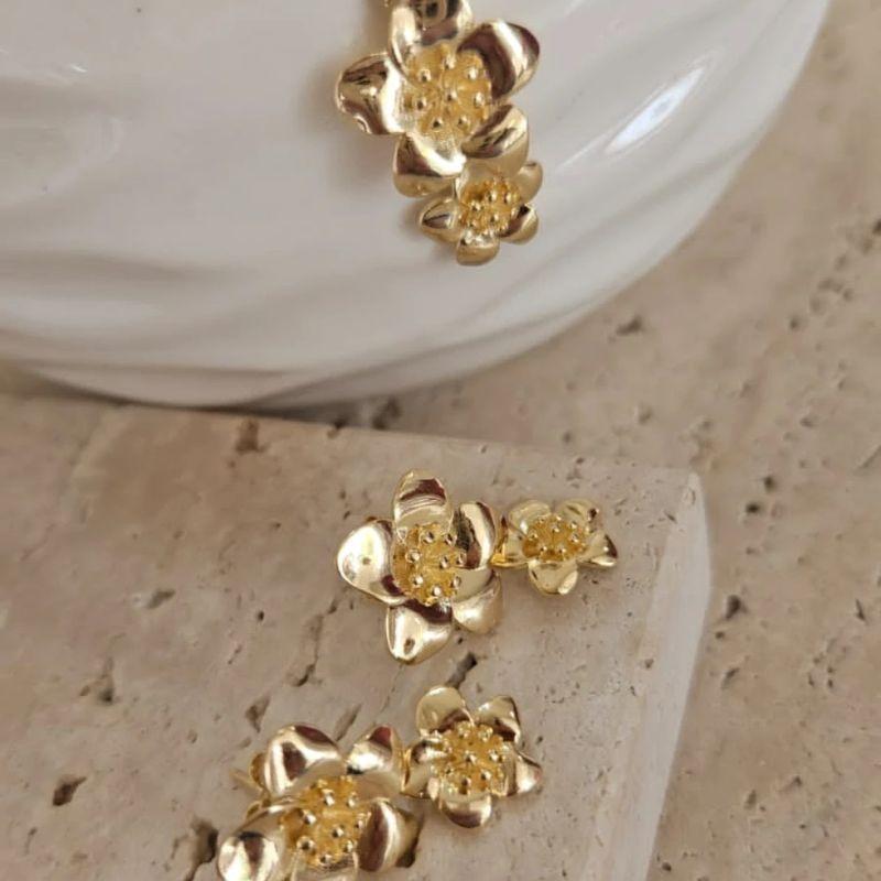 Conjunto Flores Duplas 45cm