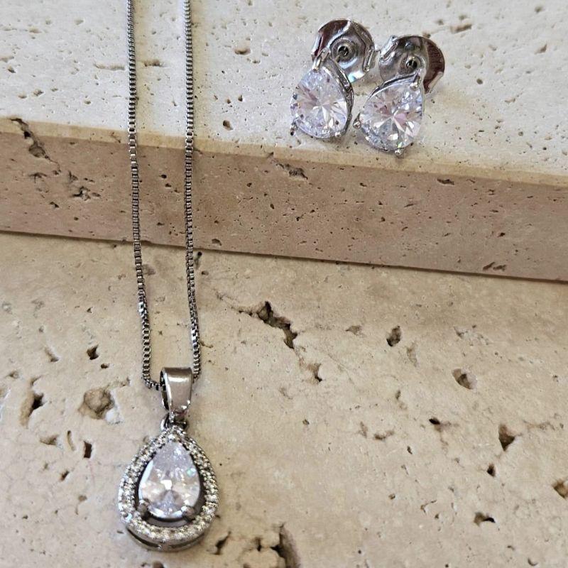 Conjunto Gota Cravejada 45cm