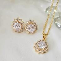 Conjunto Gota Cravejado Zirconia 