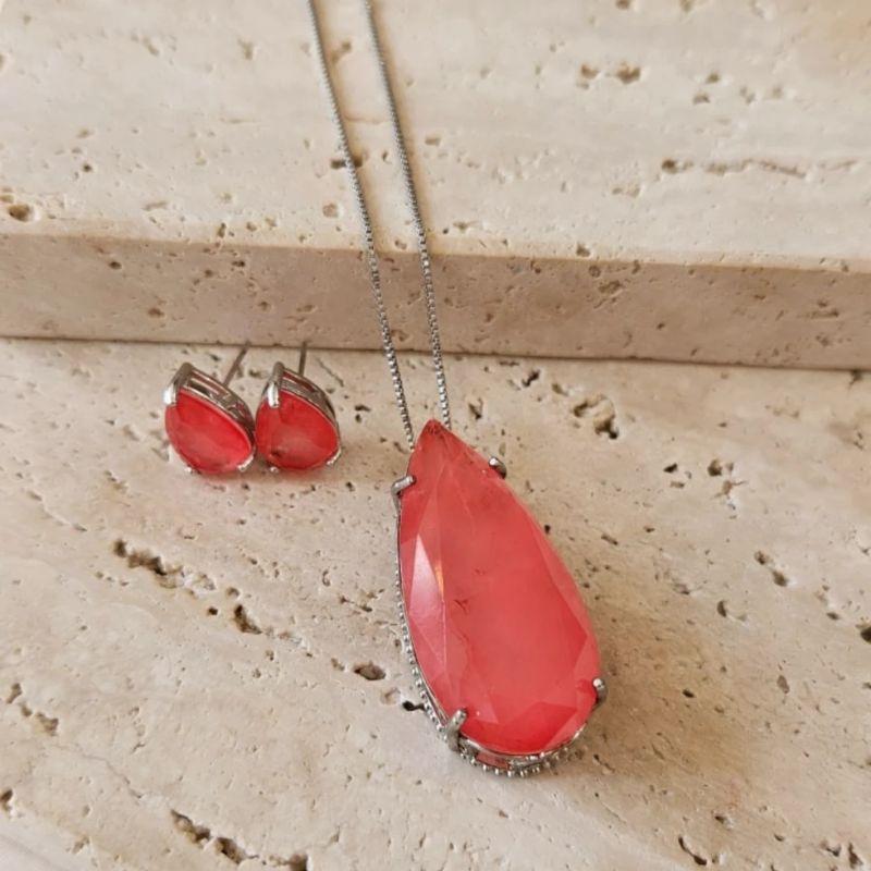 Conjunto Gota Living Coral 45cm