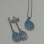 Conjunto Gota Pedra Azul R