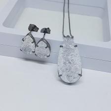 Conjunto Gota Pedra Rutilada Colors G