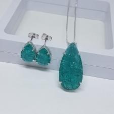 Conjunto Gota Pedra Rutilada Colors R