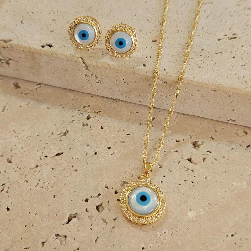 Conjunto Olho Grego Redondo 50cm