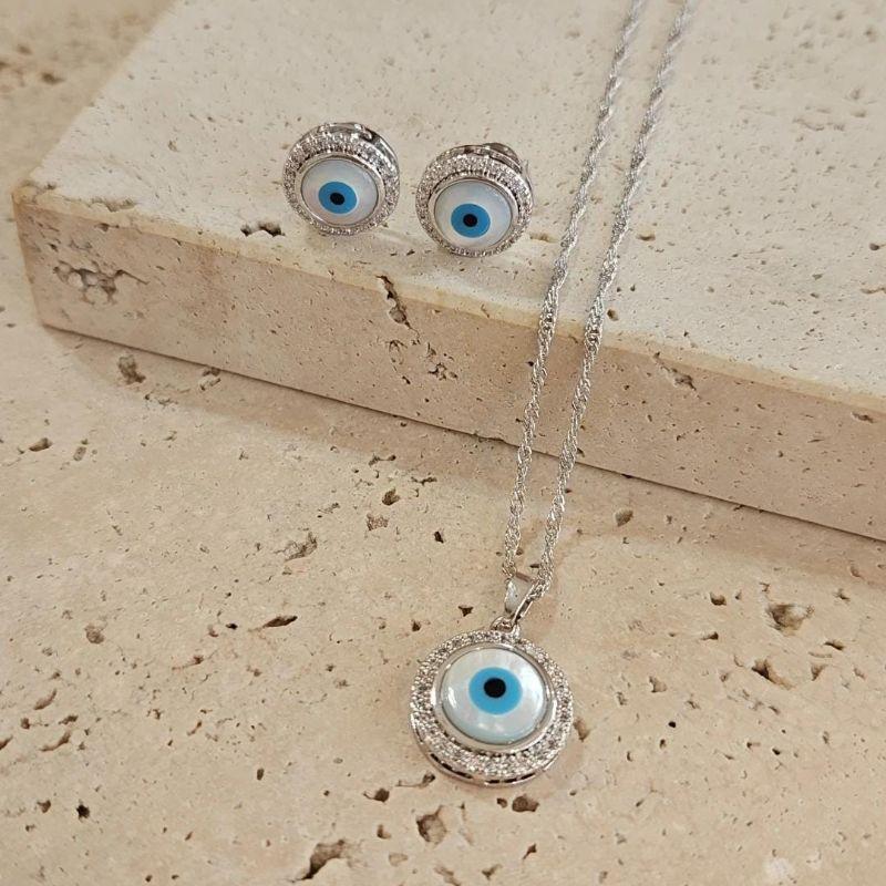 Conjunto Olho Grego Redondo 50cm