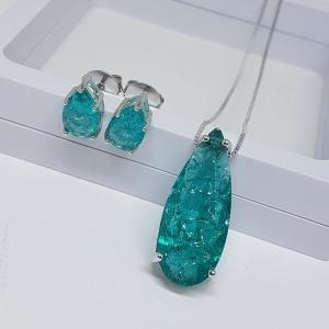 Conjunto Pedra Gota Pedra Fusion Turmalina R