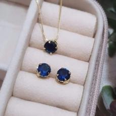 Conjunto Ponto De Luz Azul