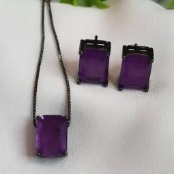 Conjunto Quadrado Fusion Roxo