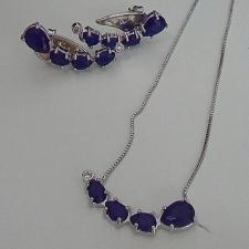 Conjunto Quatro Gotas Crescentes Azul