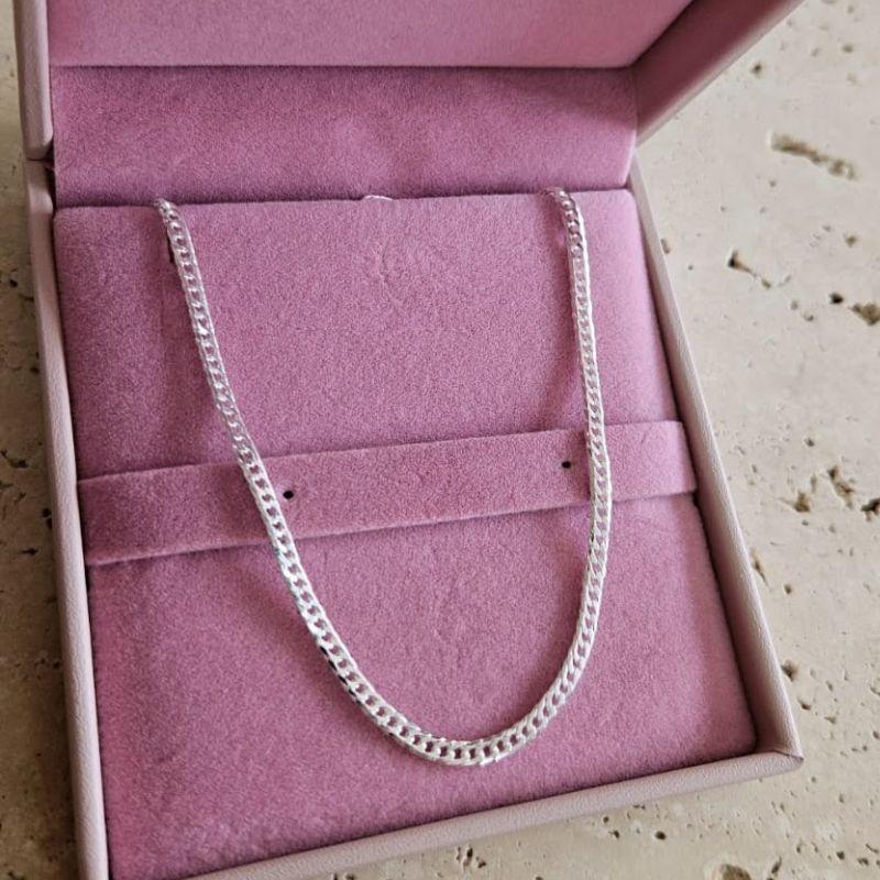 Corrente Elo Grumet Duplo 60cm Prata