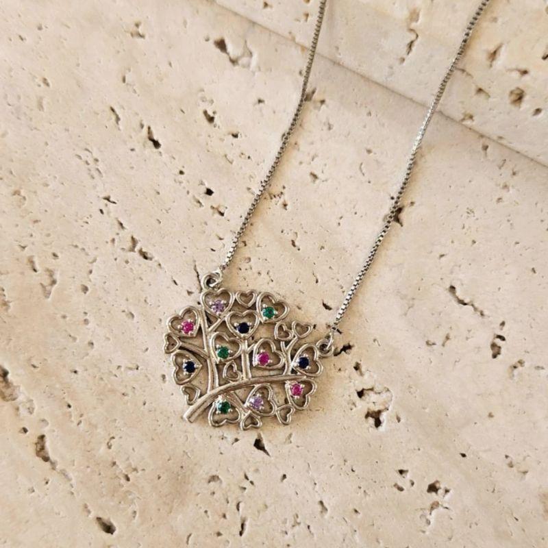 Gargantilha Arvore da Vida Colors 45cm