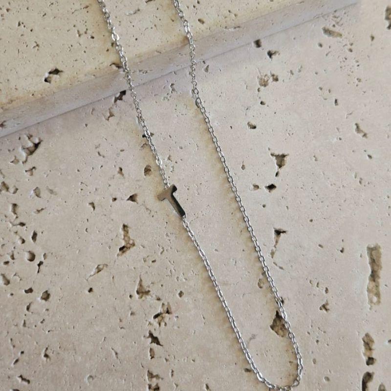 Gargantilha Letra T Tranversal 50cm