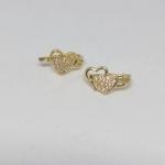 Piercing Coração Duplo Cravejado 