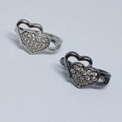 Piercing Coração Duplo Cravejado G