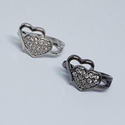 Piercing Coração Duplo Cravejado R