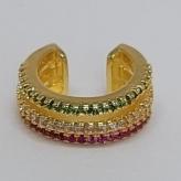 Piercing Cravejado Zirconias Colors 3 Fileiras