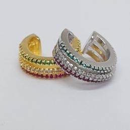 Piercing Cravejado Zirconias Colors 3 Fileiras R