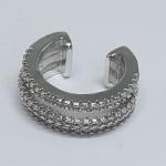 Piercing Cravejado Zirconias Cristal 3 Fileiras  R