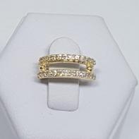 Piercing Fake Dupla Tiras Zircônia Com Garra