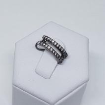 Piercing Fake Dupla Tiras Zircônia Com Garra G