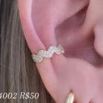 Piercing Fio Cravejado Zirconia Zig - Zag Grosso 