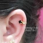 Piercing Meia Argola com Pedra