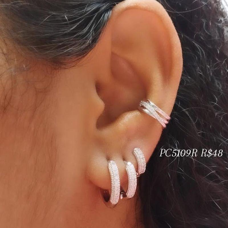 Piercing Trançado C/ Linha de Zirconia