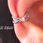 Piercing X com Zirconia Colorida