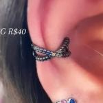 Piercing X com Zirconia Colorida