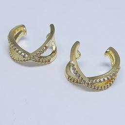 Piercing X Cravejado Zirconia Cristal