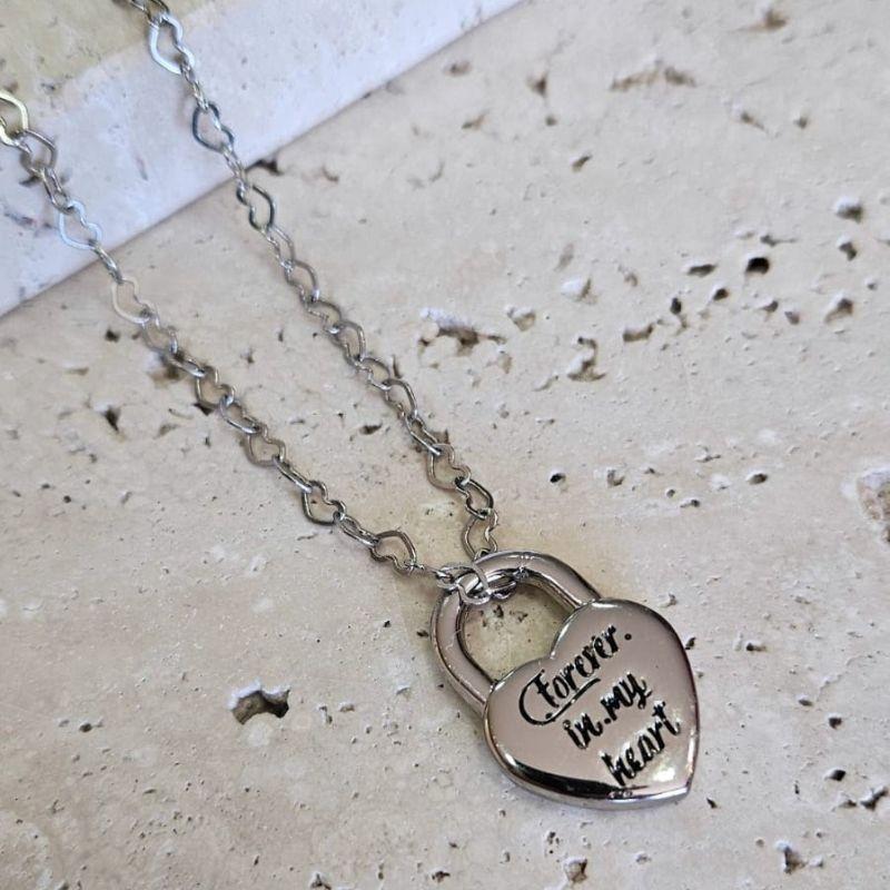 Gargantilha Cadeado Forever In My Heart 50cm