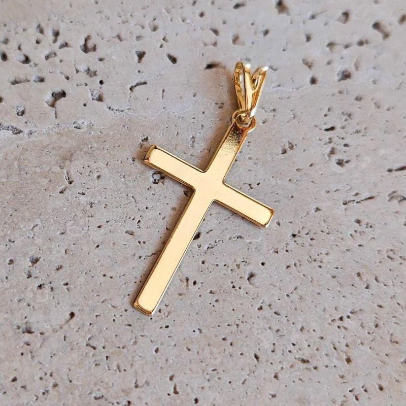 Pingente Crucifixo Liso 3cm Pq