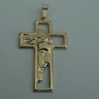 Pingente Cruz c/ Face Vazada Gde