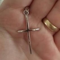 Pingente Cruz Lisa Gde