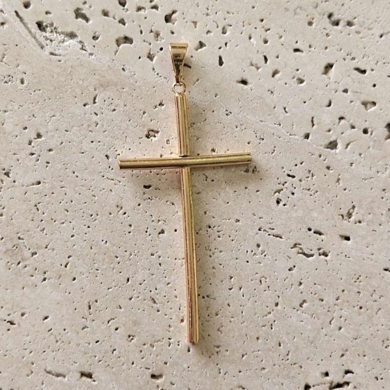 Pingente Cruz Palito Lisa (4,3x2,3cm)