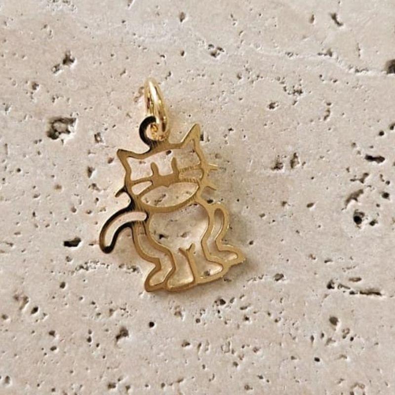 Pingente Mini Gato para Canga (1,5x1,1cm)