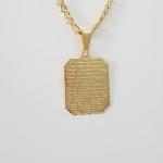 Pingente Placa Pai Nosso