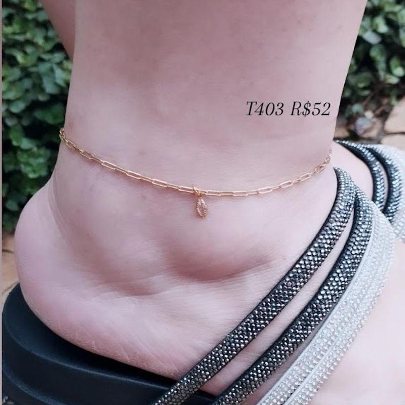 Tornozeleira Cartier com Gota