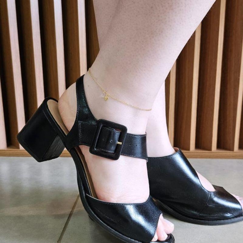 Tornozeleira Coração e Ponto de Luz