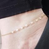 Tornozeleira Coração Perola