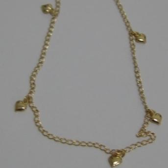 Tornozeleira Corações Pendurados