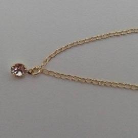 Tornozeleira Cristal Pendurado no Meio